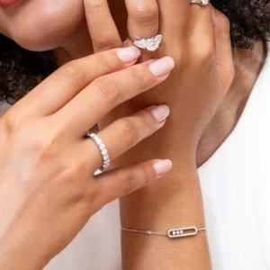 Messika Bracelet Baby move Or blanc Diamant