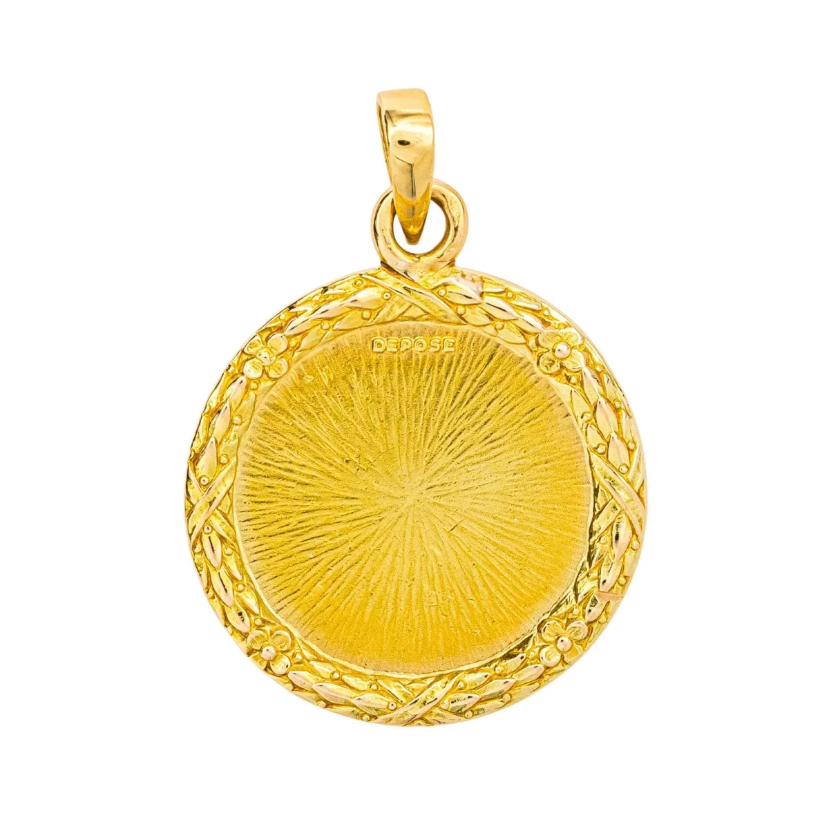 Augis Pendentif Médaille Or jaune Diamant, Rubis – Image 4
