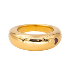 Chaumet Bague Jonc  Or jaune Saphir