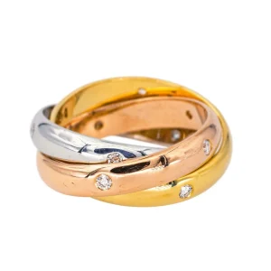 Cartier Bague Trinity Or rose, Or jaune, Or blanc Diamant