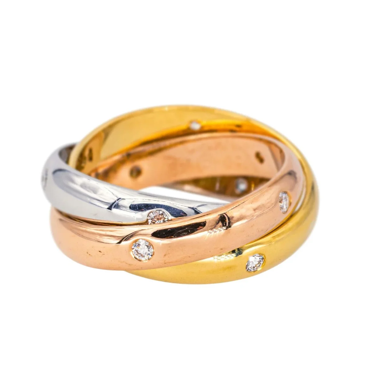 Cartier Bague Trinity Or rose, Or jaune, Or blanc Diamant – Image 2