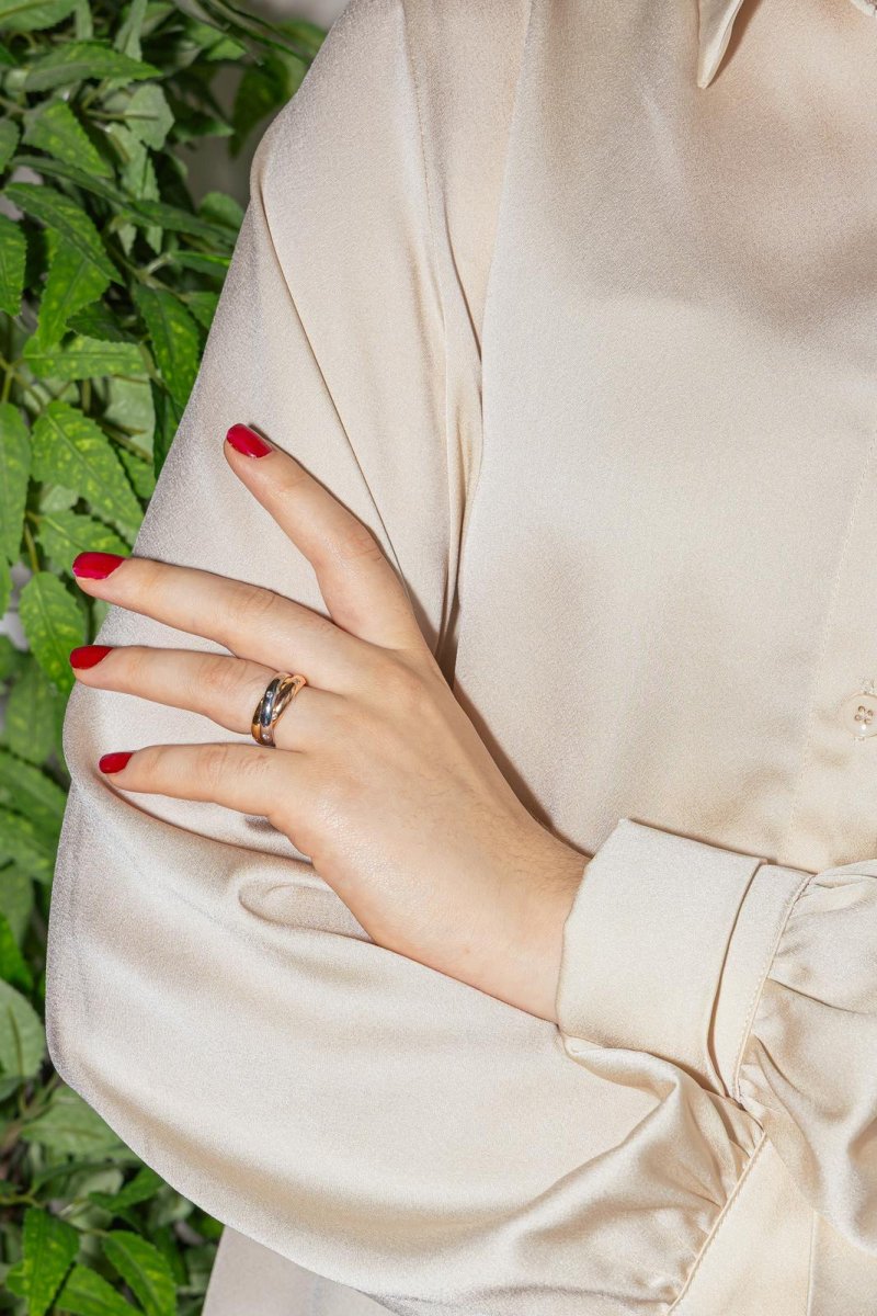 Cartier Bague Trinity Or rose, Or jaune, Or blanc Diamant – Image 3