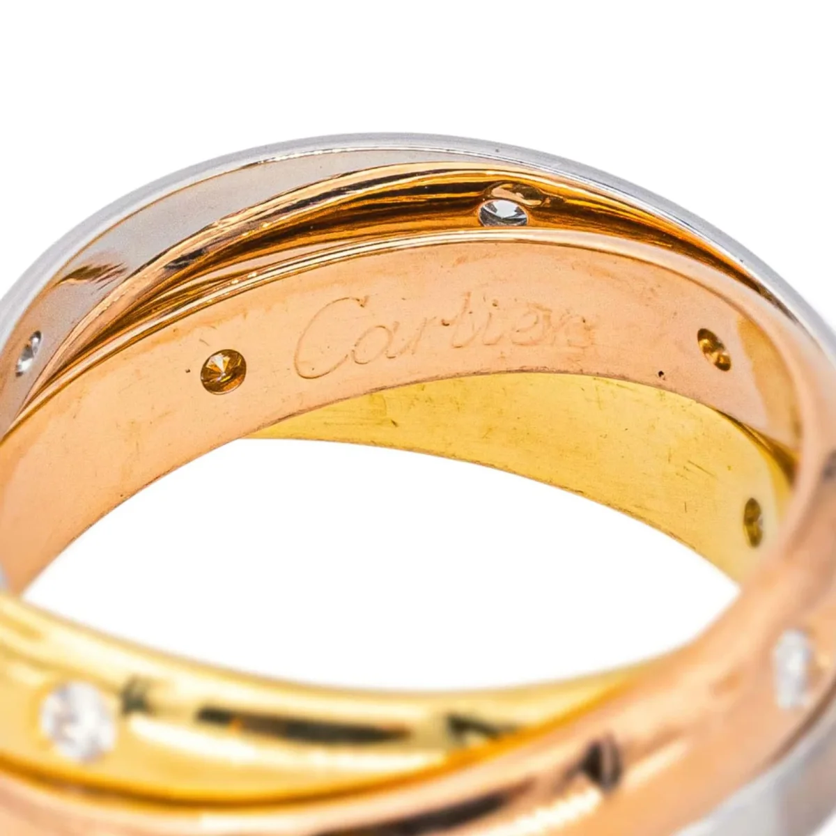Cartier Bague Trinity Or rose, Or jaune, Or blanc Diamant – Image 7