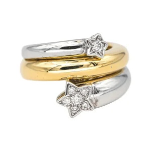 Bague Or jaune, Or blanc Diamant