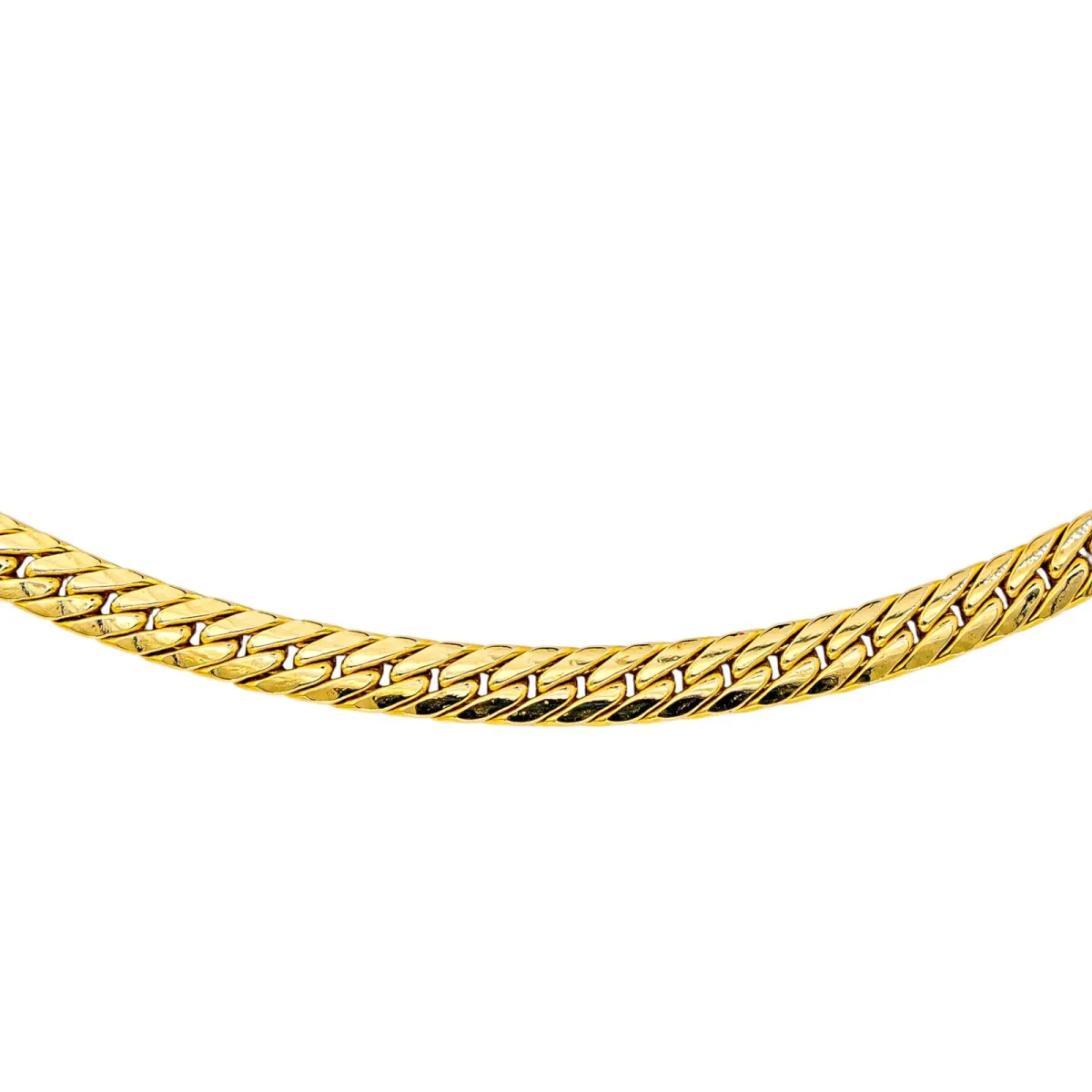 Caplain paris Collier Maille Anglaise Or jaune Saphir – Image 6