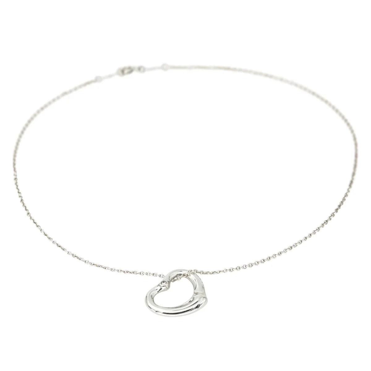 Tiffany & co Collier Open heart Argent Diamant – Image 3