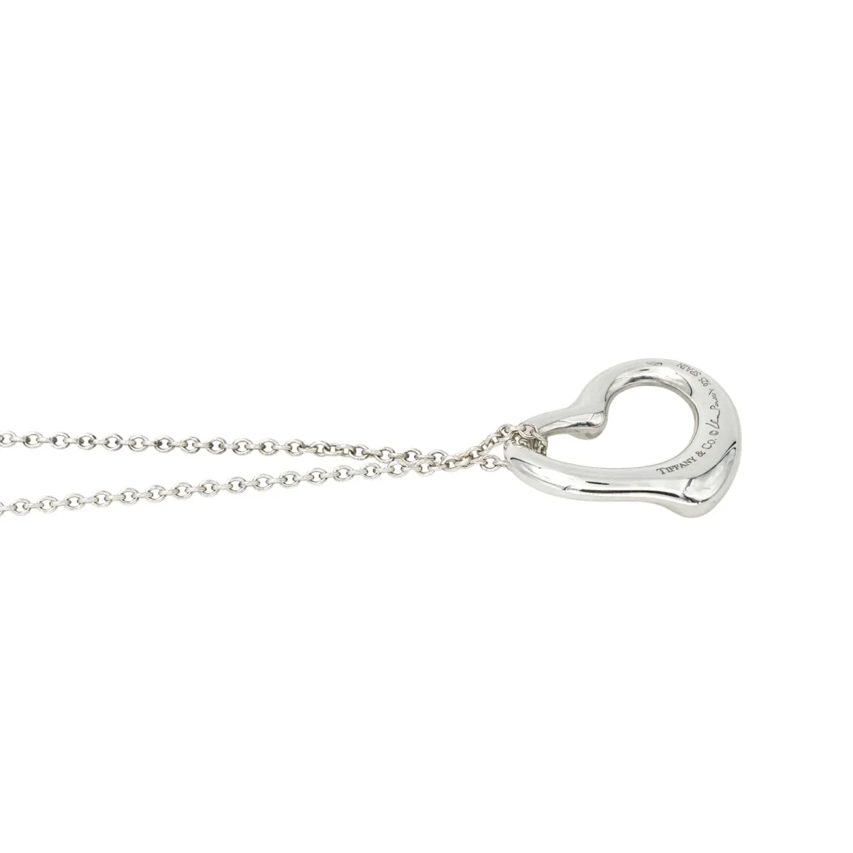 Tiffany & co Collier Open heart Argent Diamant – Image 7