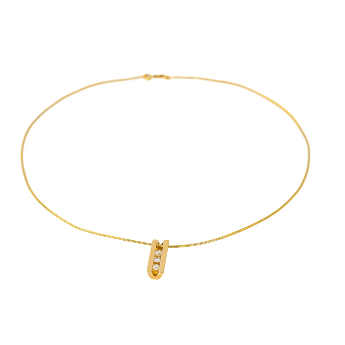Collier Trilogie Or jaune Diamant – Image 4
