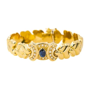 Bracelet Or jaune Saphir, Diamant
