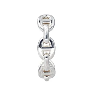 Hermès Boucles d'oreilles Mono-boucle Chaîne d'ancre Argent