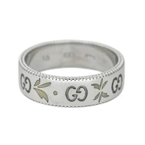 Gucci Bague Icon blossom Or blanc