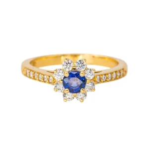 Tiffany & co Bague Marguerite Or jaune Saphir, Diamant