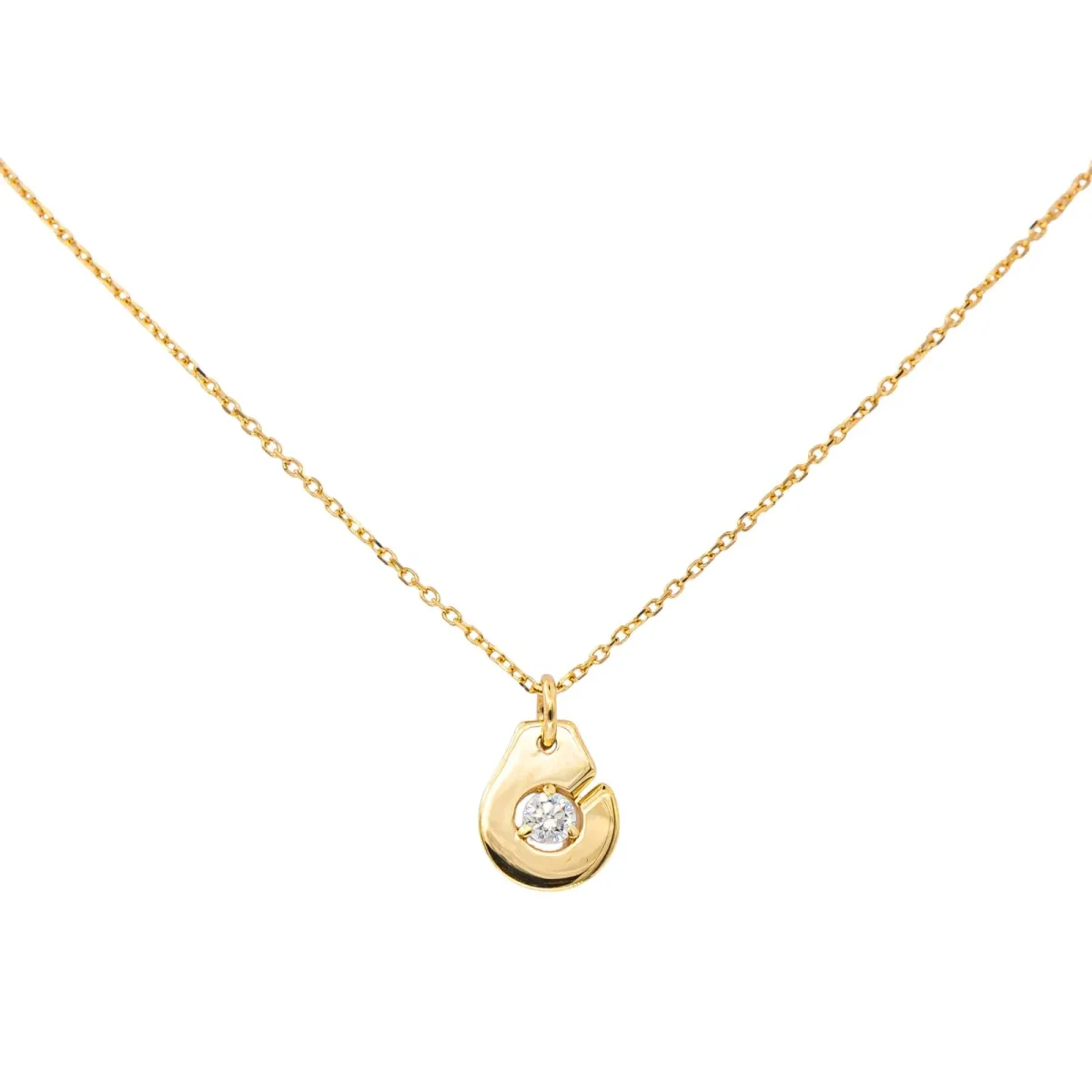 Dinh van Collier Menottes Or jaune Diamant