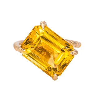 Bague Cocktail Or rose Citrine