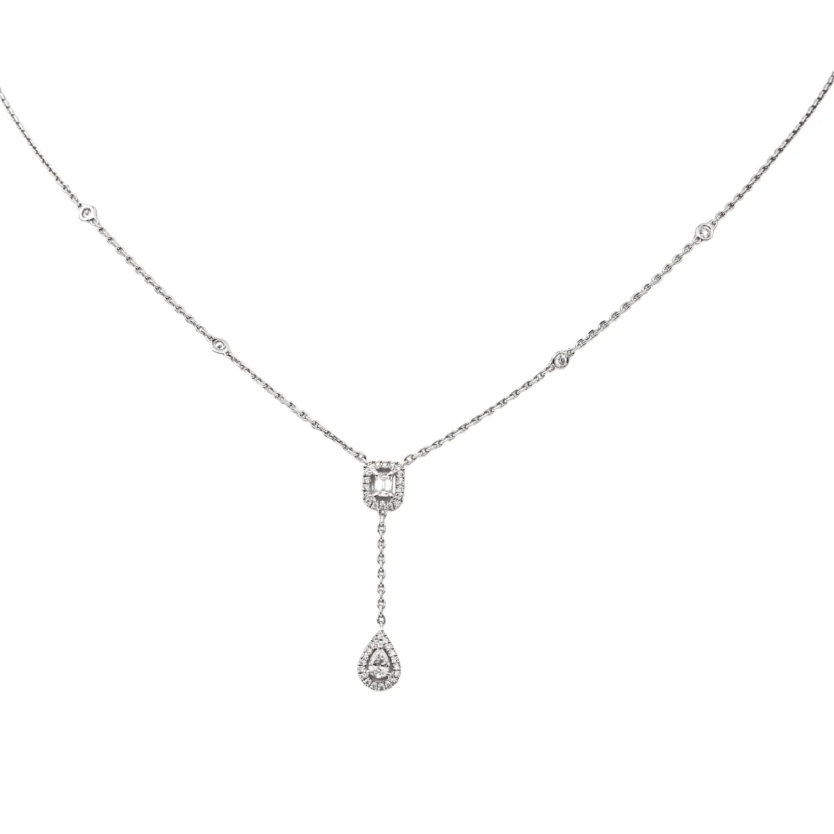 Messika Collier My twin Or blanc Diamant – Image 2