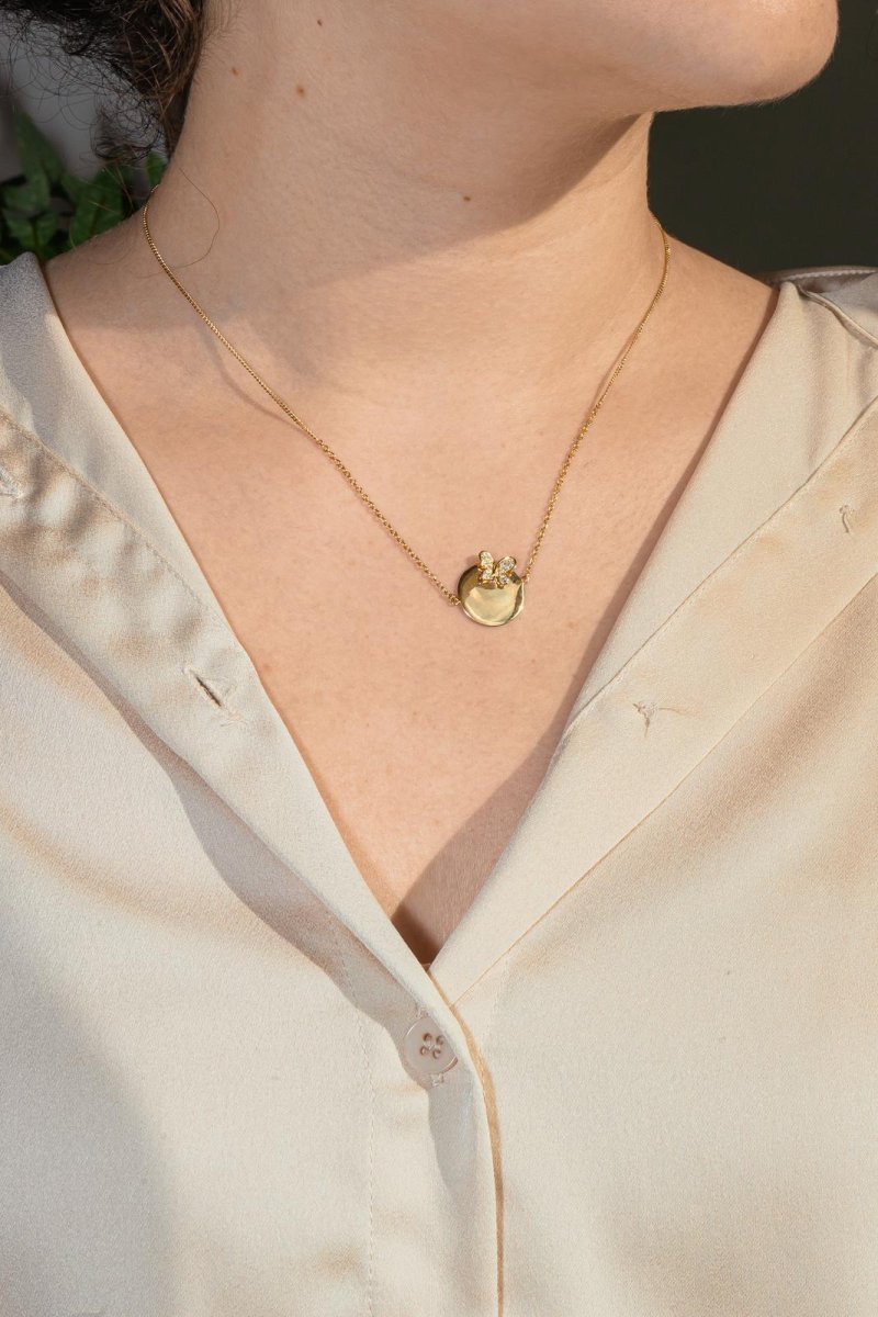Morganne bello Collier Darly Or jaune Diamant – Image 3