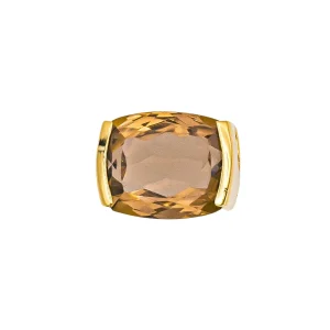 Pendentif Or jaune Quartz fumé