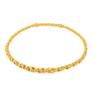 Caplain paris Collier Or jaune Saphir