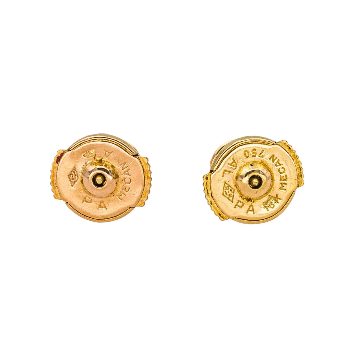 Boucles d'oreilles Puces Or jaune Diamant – Image 7