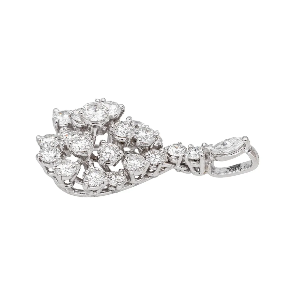 Pendentif Or blanc Diamant – Image 3