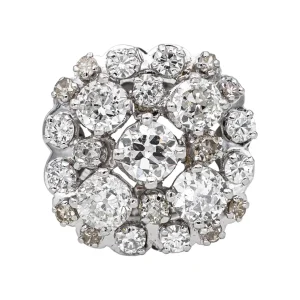 Bague Cocktail Or blanc, Platine Diamant