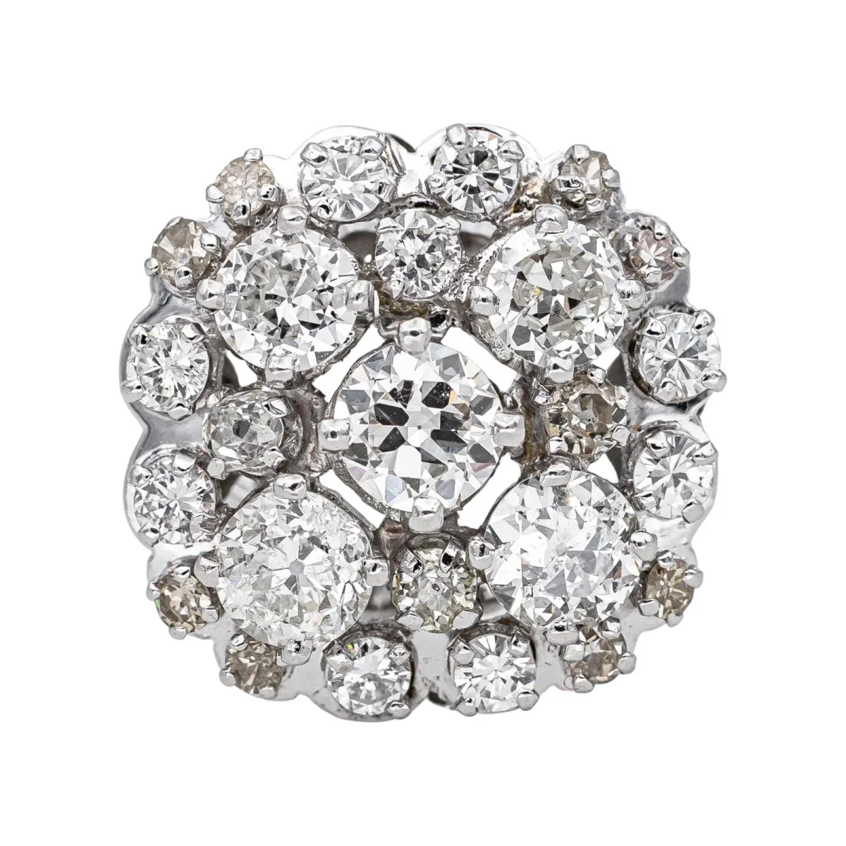 Bague Cocktail Or blanc, Platine Diamant – Image 2