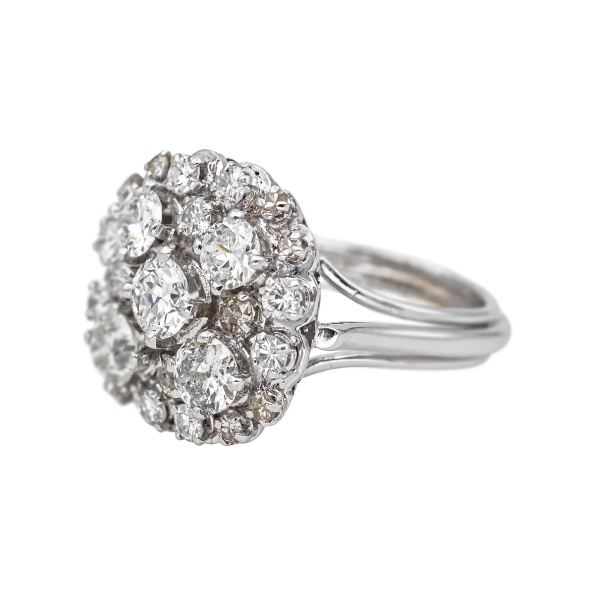Bague Cocktail Or blanc, Platine Diamant – Image 5
