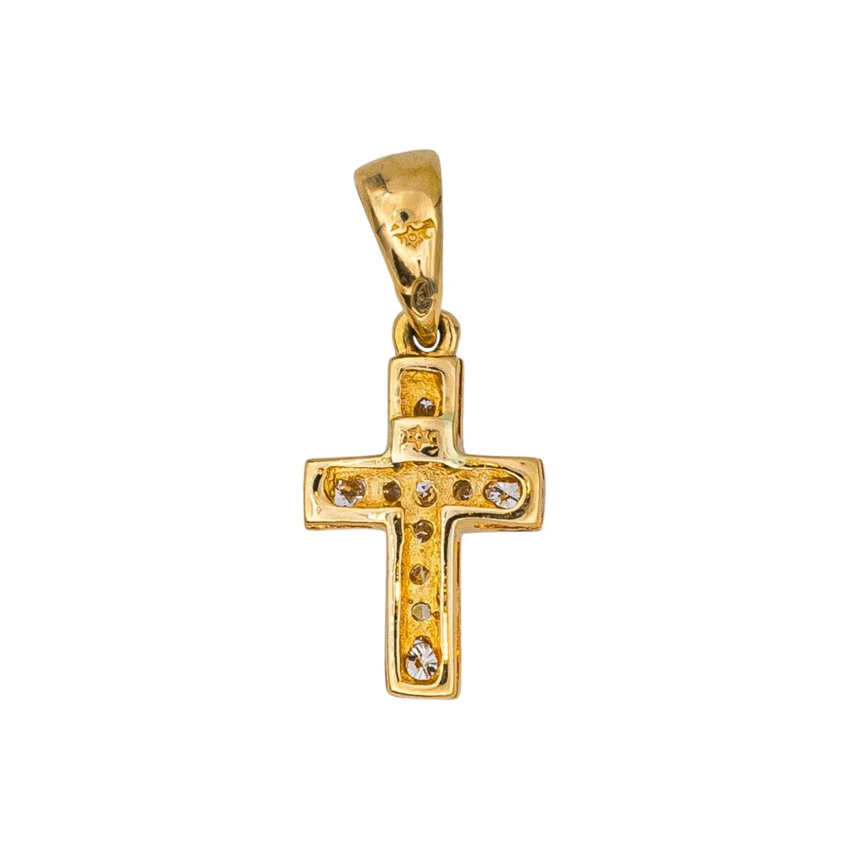 Pendentif Croix Or jaune Diamant – Image 5