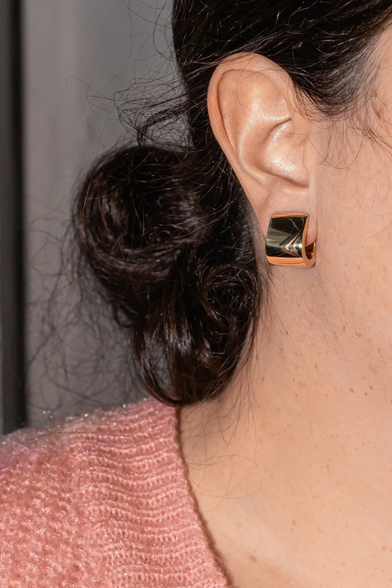 Boucles d'oreilles Créoles Or jaune – Image 3