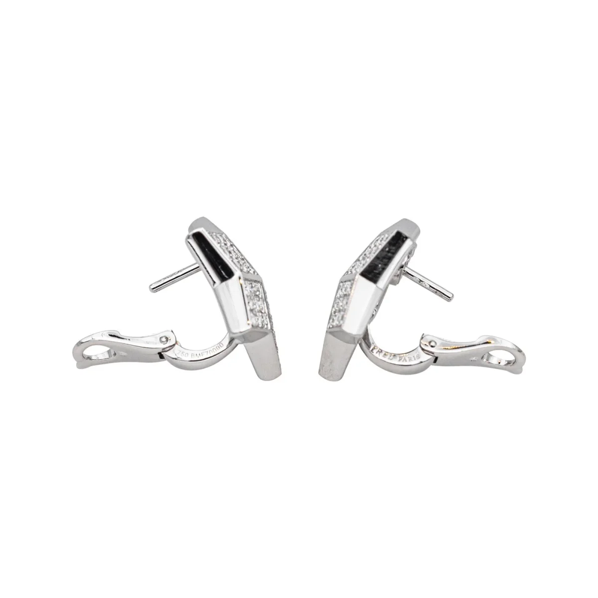 Fred Boucles d'oreilles Lucifer Or blanc Diamant – Image 9