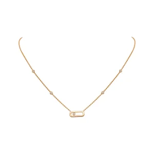 Messika Collier Move uno Or rose Diamant