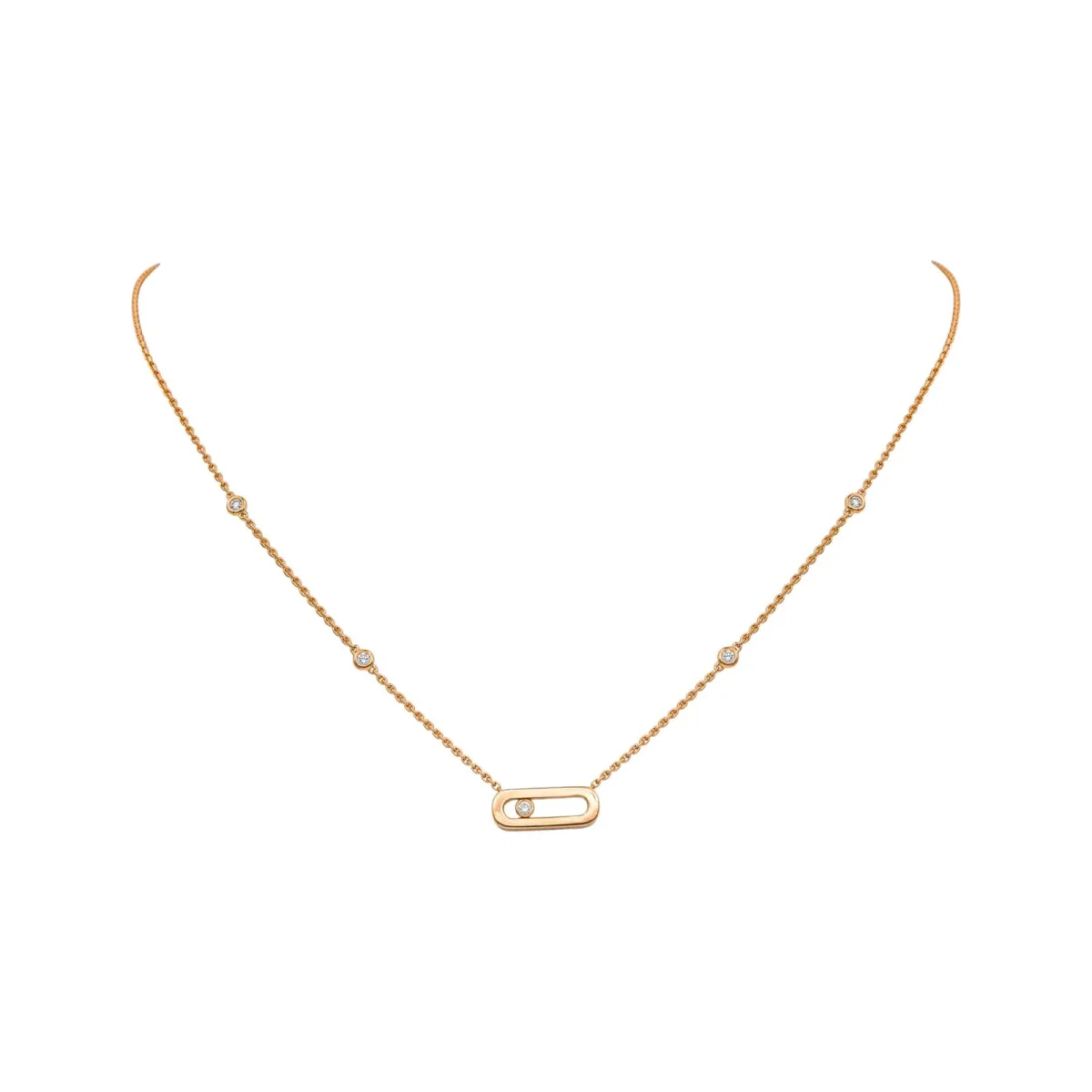 Messika Collier Move uno Or rose Diamant – Image 2