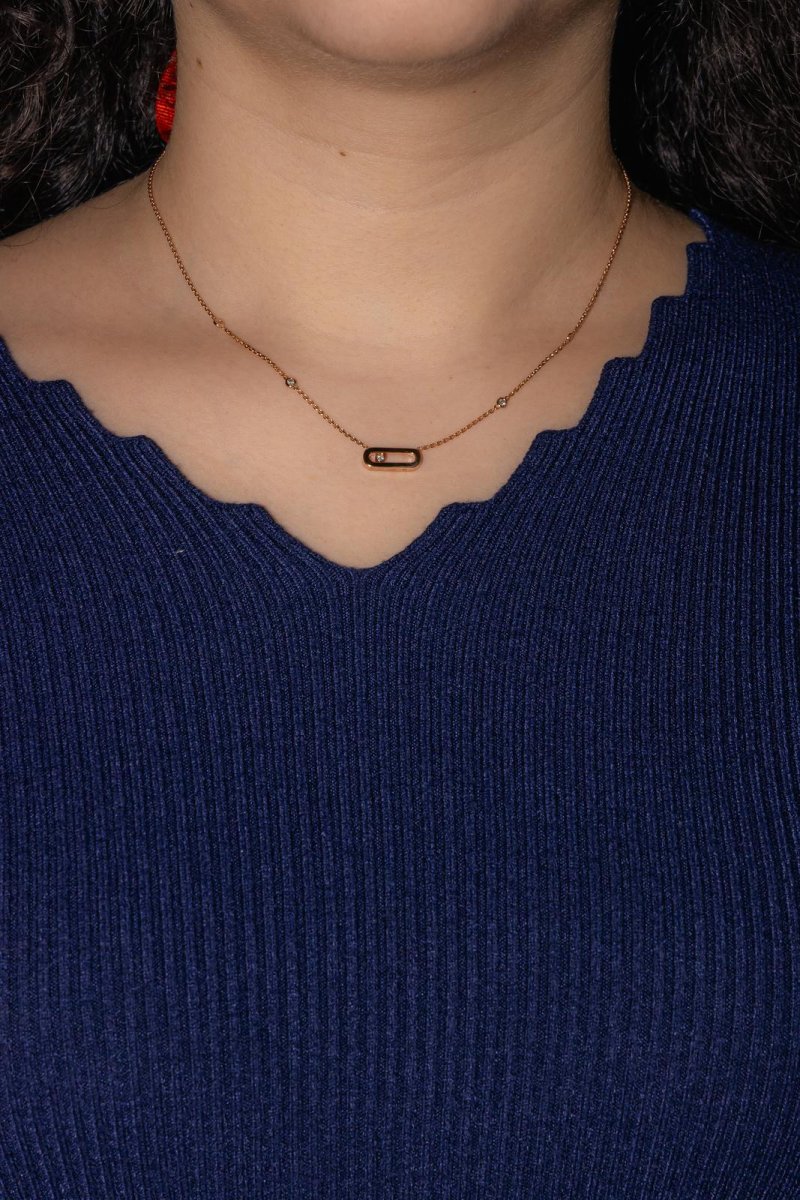 Messika Collier Move uno Or rose Diamant – Image 3