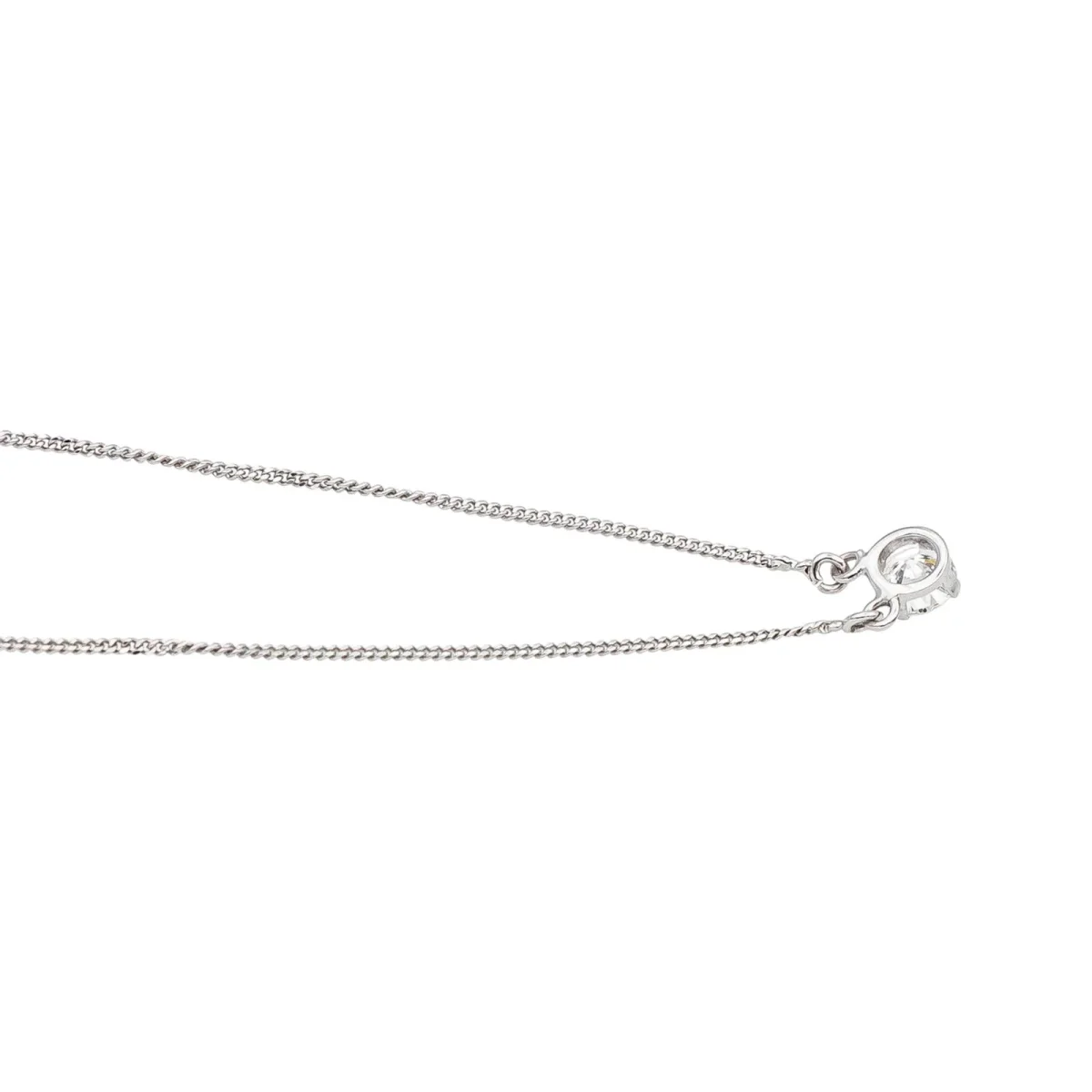 Collier Solitaire Or blanc Diamant – Image 6
