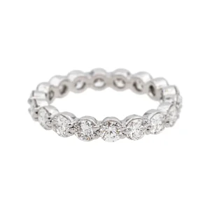 Bague Alliance américaine Platine Diamant