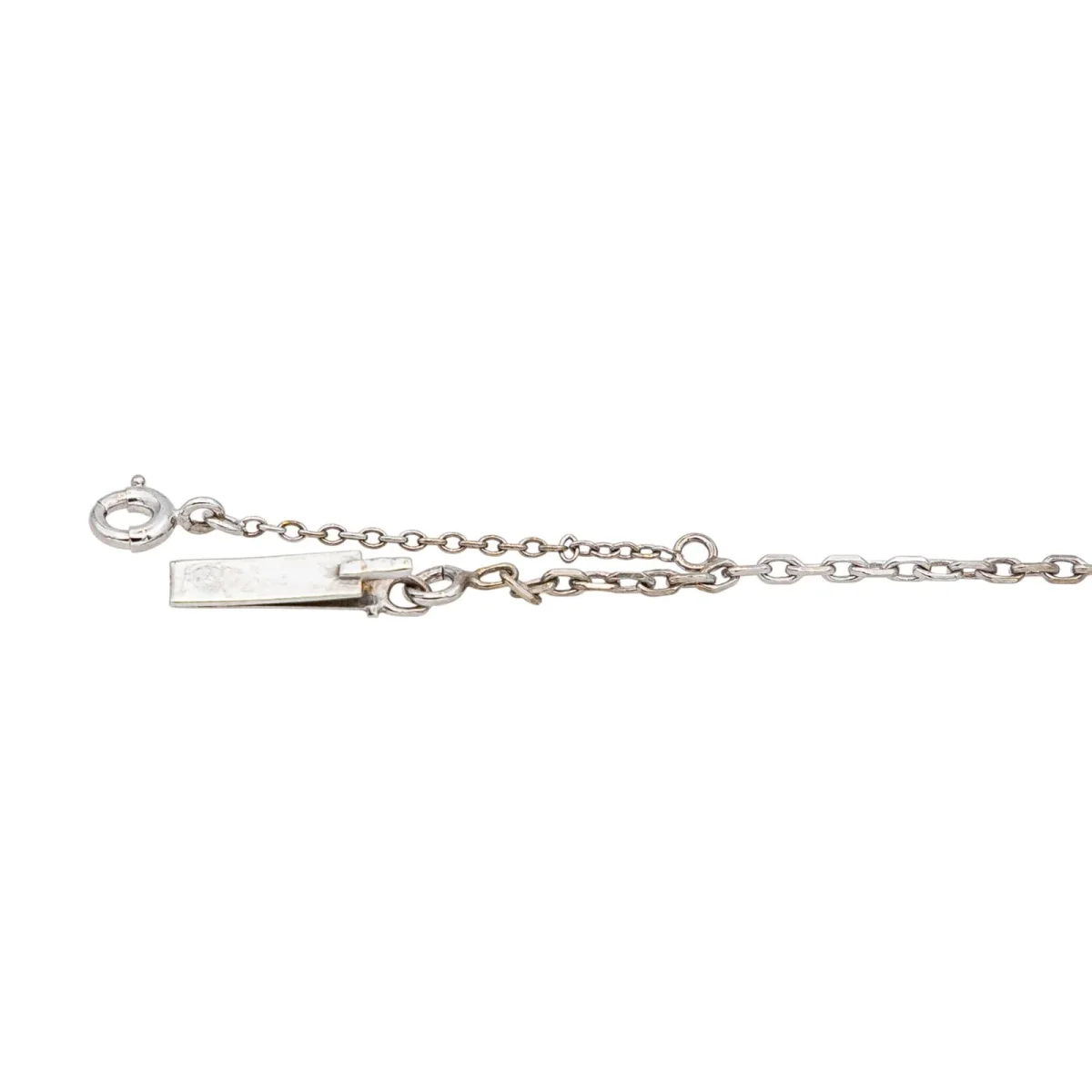 Collier Pendentif Or blanc Saphir, Diamant – Image 7