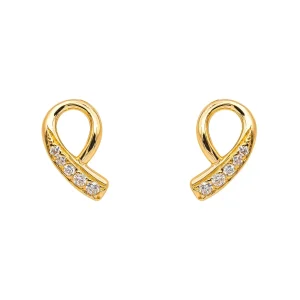 Boucles d'oreilles Puces Or jaune Diamant