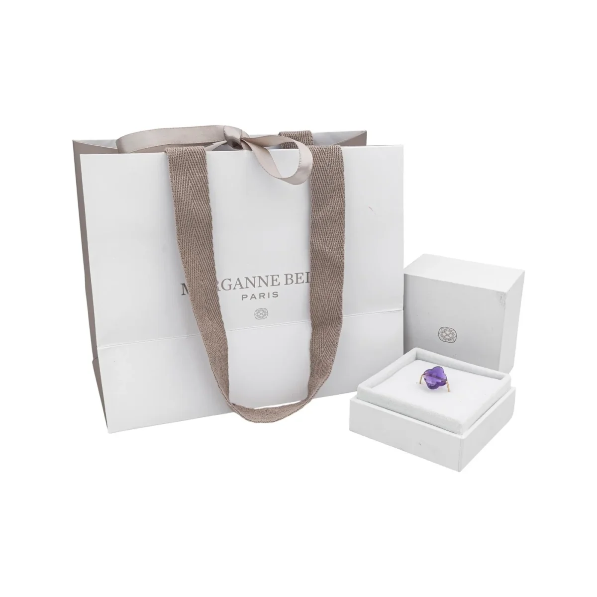 Morganne bello Bague Friandise Or jaune Améthyste – Image 4