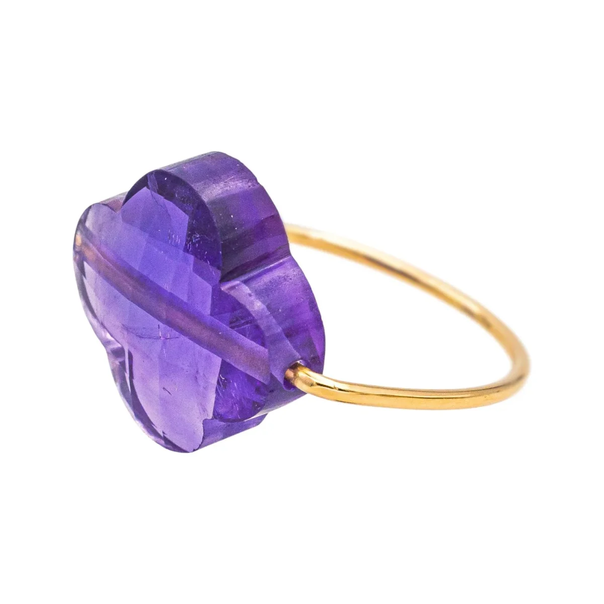 Morganne bello Bague Friandise Or jaune Améthyste – Image 6