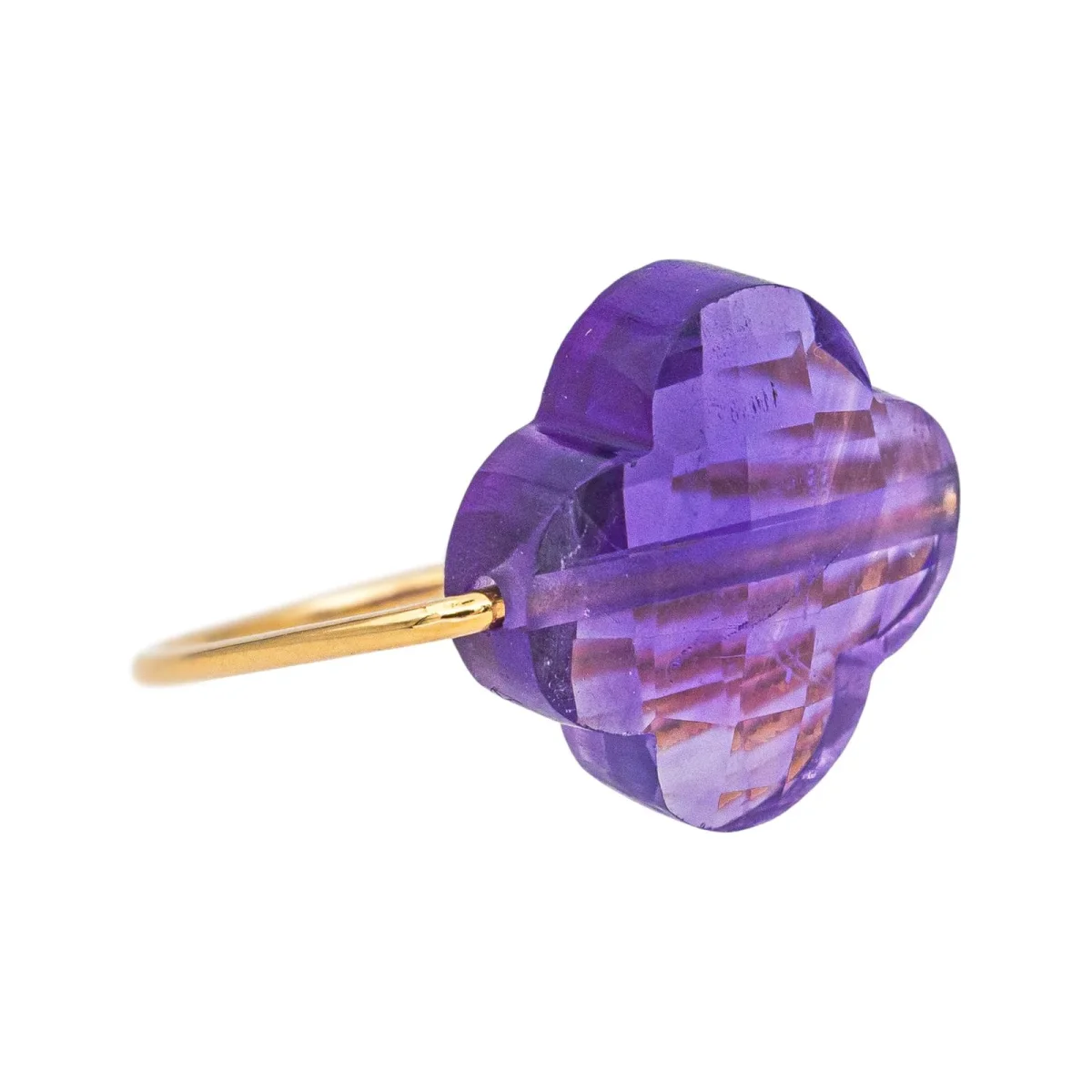 Morganne bello Bague Friandise Or jaune Améthyste – Image 9