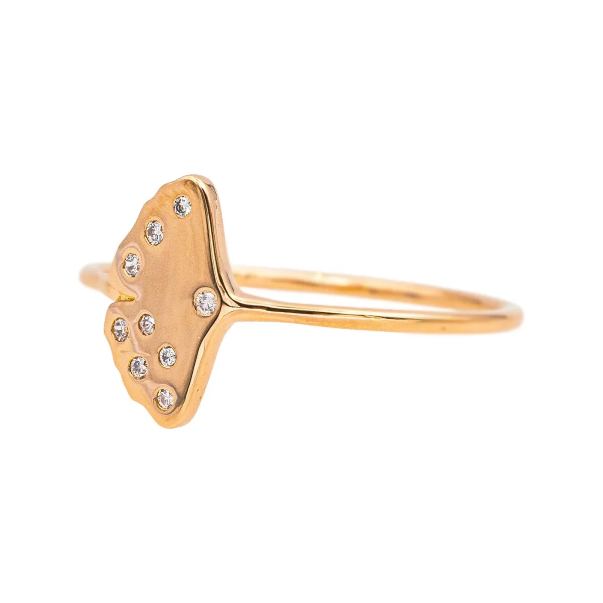 Ginette ny Bague Gingko Or rose Diamant – Image 4