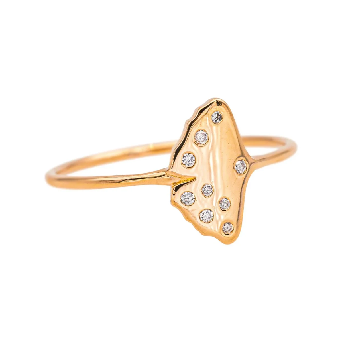 Ginette ny Bague Gingko Or rose Diamant – Image 8