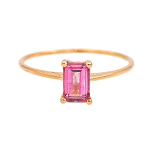 Ginette ny Bague Mini cocktail Or rose Topaze