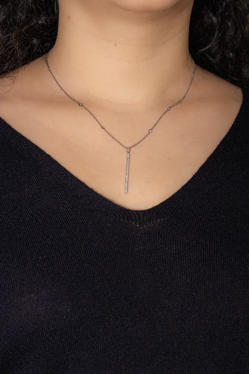 Messika Collier Gatsby Or blanc Diamant – Image 3