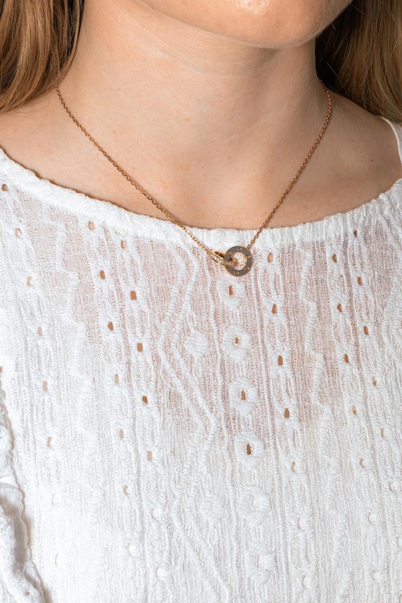 Cartier Collier Love Or rose Diamant – Image 3