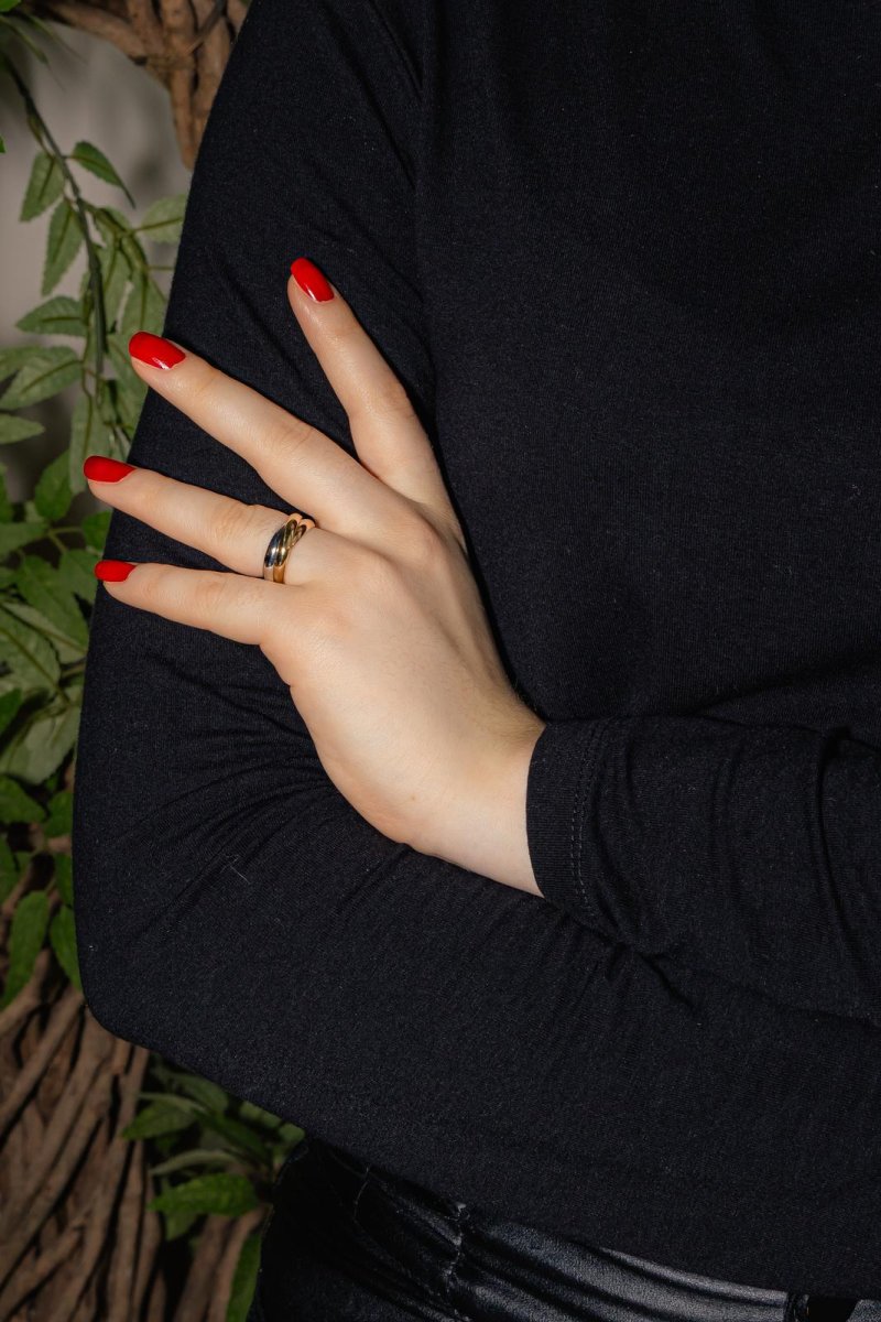 Cartier Bague Trinity Or rose, Or jaune, Or blanc – Image 3