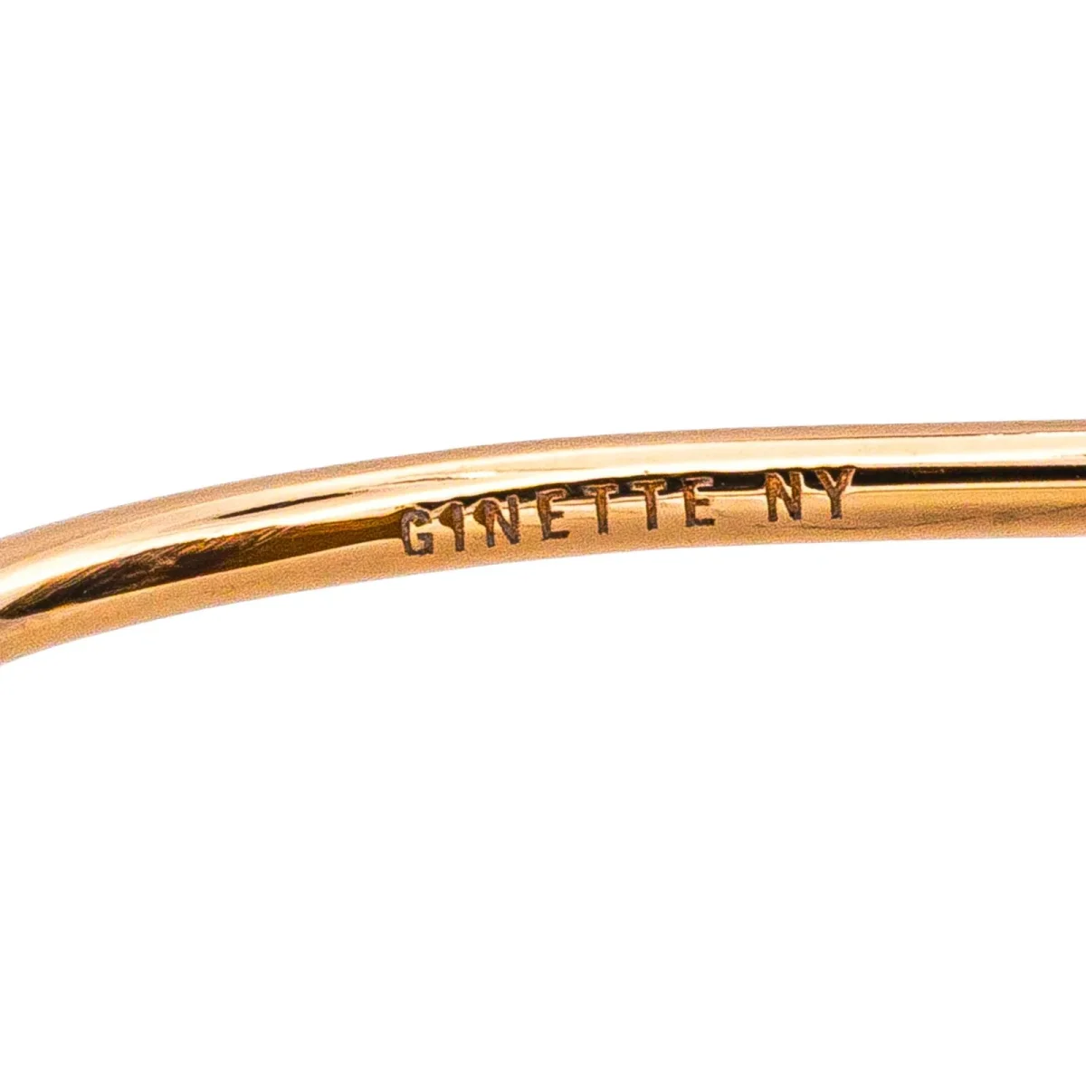 Ginette ny Bague Ever tiger eye disc ring Or rose Œil de tigre – Image 9