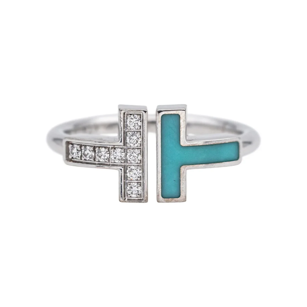 Tiffany & co Bague T Or blanc Diamant – Image 2