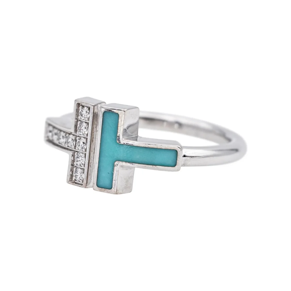 Tiffany & co Bague T Or blanc Diamant – Image 5