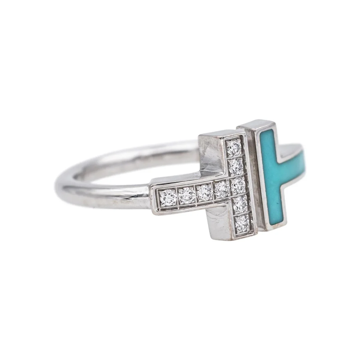 Tiffany & co Bague T Or blanc Diamant – Image 7